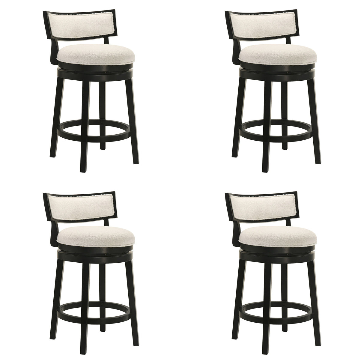 Noely - Modern Farmhouse Swivel Wood Counter Height Kitchen Bar Stool