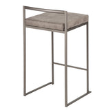 Fuji - Contemporary Stackable Counter Stool (Set of 2) - Antique / Stone