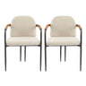 Modern Dining Chair Set With Durable Iron Frame And Comfortable Fabric Upholstery