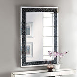 Nysa - 47" X 32" Accent Mirror - Mirrored & Faux Crystals