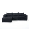 L - Shape Modern Minimalist Modular Sectional Sofa, Upholstered Cloud Couch With Deep Seats