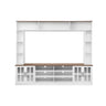Wall Unit Entertainment Center With Bookshelves For TVs Up To 80", Tempered Glass Doors And Adjustable Shelves