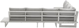 Maldives - 5 Piece Water Resistant Outdoor Patio Modular Sectional With White Base
