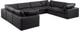 Comfy - 8 Piece Faux Leather Modular Sectional