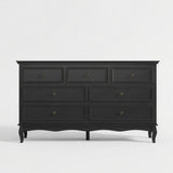 7 Drawer Dresser, Storage Chest - Black