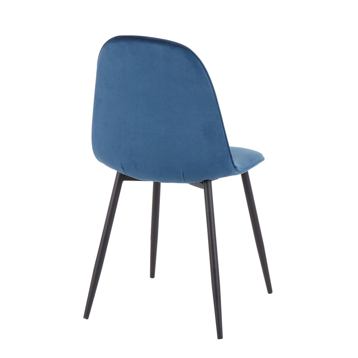 Pebble - Contemporary Chair (Set of 2) - Black Steel, Velvet