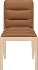 Ellis - Vegan Leather Upholstered Dining Chair (Set of 2) - Natural Base
