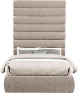 Adam - Chenille Fabric Bed With 89" Headboard