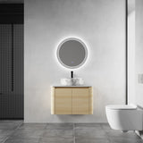 Mounted Bathroom Vanity & Art Sink & 2 Soft Close Doors