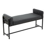 Kari - Farmhouse Bench - Gray Wood