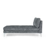 Fabric Upholstered Chaise Lounge With Iron Bracket Legs