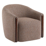 Ballona - Accent Chair With Swivel - Brown Chenille