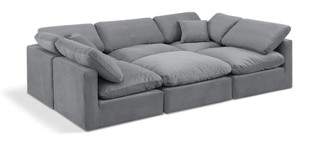 Indulge - Velvet 6 Piece Modular Sectional