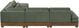 Turin - Chenille Fabric Upholstered Modular Sectional - Green