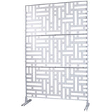 Decorative Freestanding Metal Privacy Screen For Indoor & Outdoor Use
