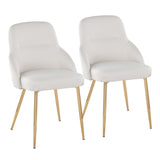York - Upholstered Chair (Set of 2) - Gold Metal Legs