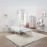 Priya II - Wardrobe - White & Light Synthetic Leather Rple