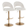 Renee - Adjustable Barstool (Set of 2) - Gold Base