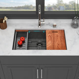 Workstation Kitchen Sink,Single Bowl Undermount