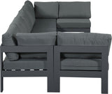 Nizuc - Outdoor Patio 7 Piece Modular Sectional With Gray Frame