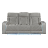 Electra - 3 Piece Power Reclining Sofa, Loveseat And Recliner Set With Power Headrests, Massage And LED Lighting