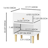 Nightstand With 1 Drawer And 1 Shelf - White