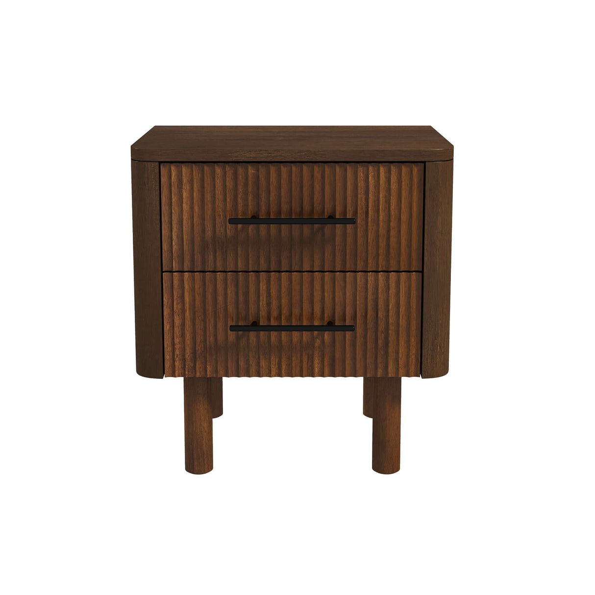 Logan - Nightsd Bed Side Tables With 2 Drawers - Brown