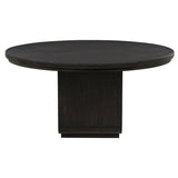 Leandro - 60" Round Dining Table - Burnished Black