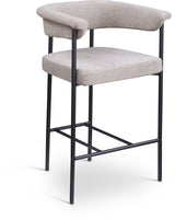Malin - Linen Counter Stool (Set of 2) - Taupe