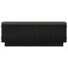 TV Stand, Fluted Media Console With Adjustable Shelves And Cable Holes