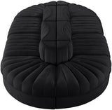Rummi - Oval Velvet Performance Fabric Upholstered 8 Piece Modular Sectional