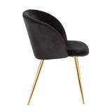 Luna - Contemporary Chair (Set of 2) - Gold Metal