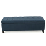Upholstered Storage Ottoman Bench, Foot Rest For Bedroom