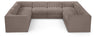 Rummi - Velvet Performance Fabric Upholstered Modular Sectional
