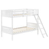 Bunk Bed With Built In Ladder, Safety Guardrails And Angled Access Step