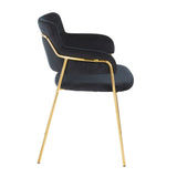 Napoli - Contemporary Chair (Set of 2) - Gold Metal