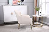 Modern Mid-Century Chair Tufted Sherpa Armchair For Living Room Bedroom Office