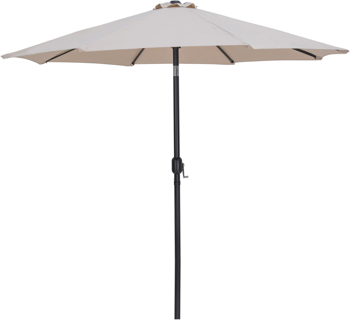 Fiji - Aluminum Patio Umbrella With Square Teak And Black Base