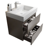 Alice - Bathroom Vanity With Sink, Large Storage Wall Mounted Floating Bathroom Vanity For Modern Bathroom, One-Piece Sink Basin Without Drain And Faucet