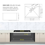 Stainless Steel Drop In Kitchen Sink, Topmount