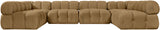 Orin - U-Shaped Velvet 6 Piece Modular Sectional
