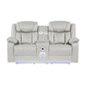 Challenger - LED Power Recliner Loveseat