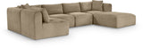 Shaggy - Fabric 6 Piece Modular U-Shaped Sectional