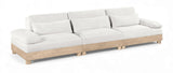 Turin - Chenille Fabric Upholstered Modular Sectional - White