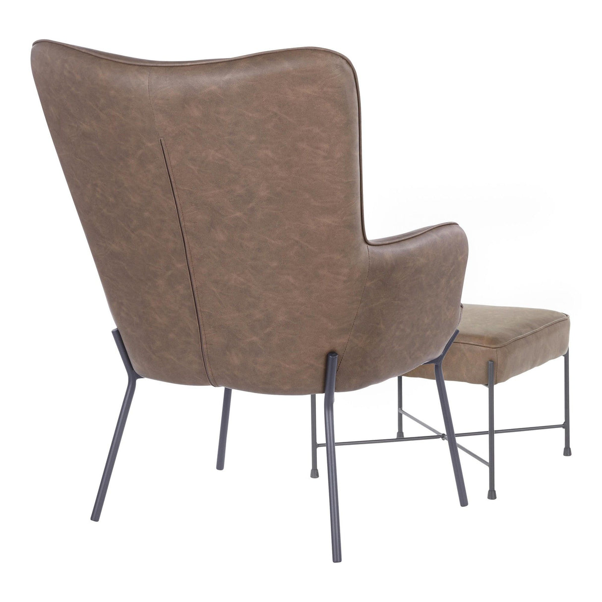 Izzy - Industrial Lounge Chair And Ottoman Set
