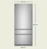 Caf(eback)(TM) 36" Integrated Bottom-Freezer Refrigerator - (CIC36LP2VS1)