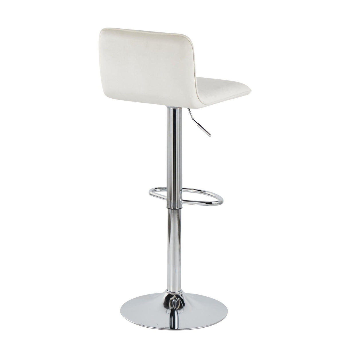 Casper - Contemporary Adjustable Barstool (Set of 2) - Chrome Frame