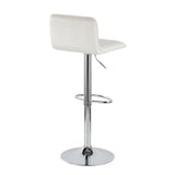 Casper - Contemporary Adjustable Barstool (Set of 2) - Chrome Frame
