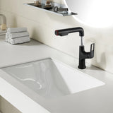 Pull Down Vessel Faucet With Lift Spout & Dual Spray Modes