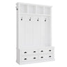 Hall Tree With 4 Drawers, Coat Rack With 6 Hooks